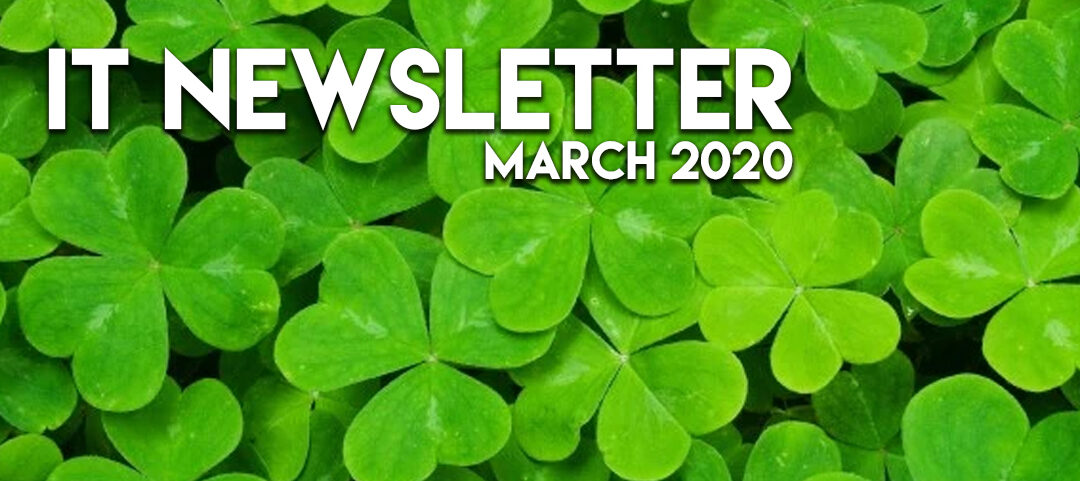 Staff Newsletter: March 2020