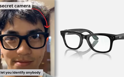 Live facial recognition with AI and Meta glasses by Two Harvard students