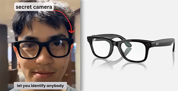 Live facial recognition with AI and Meta glasses by Two Harvard students